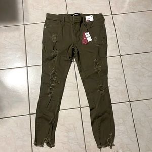 Express Olive Green Jeggings